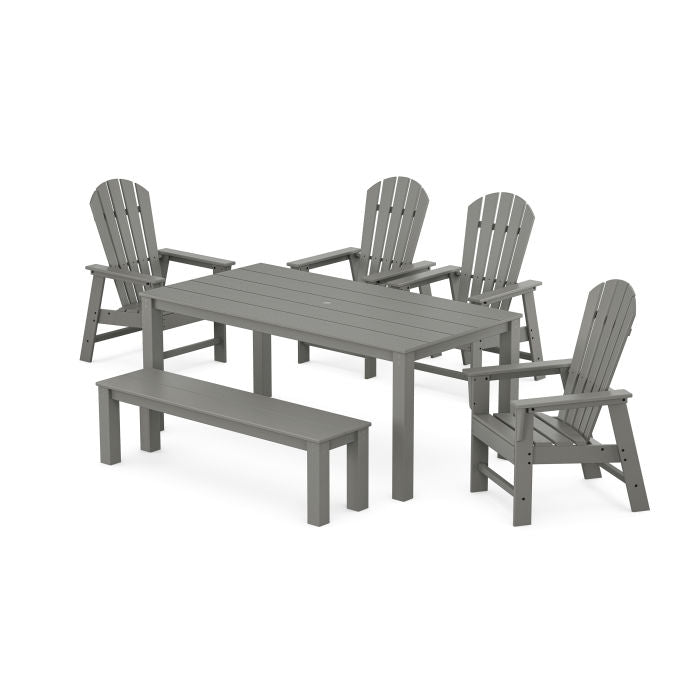 Polywood South Beach 6-Piece Parsons Dining Set with Bench PWS2314-1