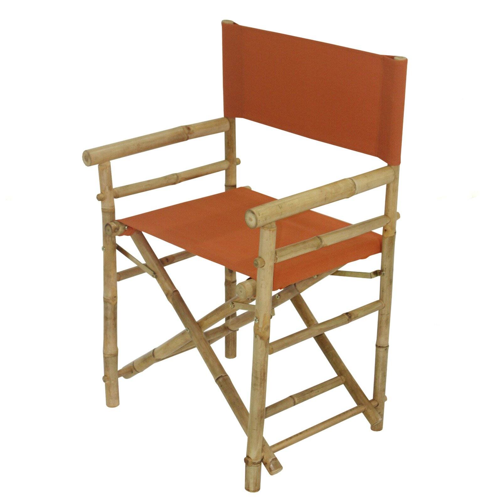 Statra Bamboo Indoor Outdoor Canvas Director Chair - Set of 2