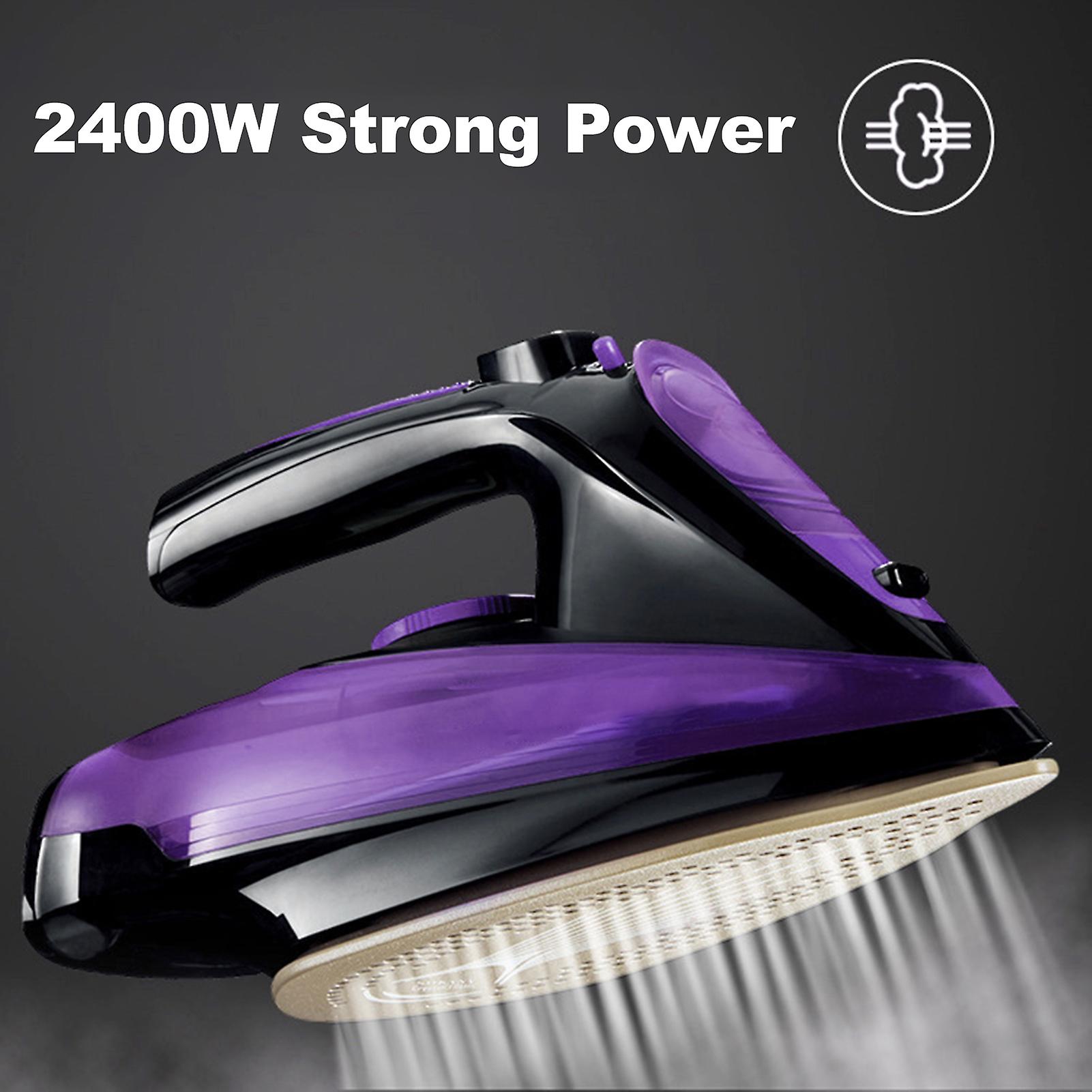 Purple Cordless Iron，steam Iron 2400w，lightweight Portable Steam dry Iron For Clothes，non stick Soleplate Home Steam Iron，anti drip Iron，steam Control