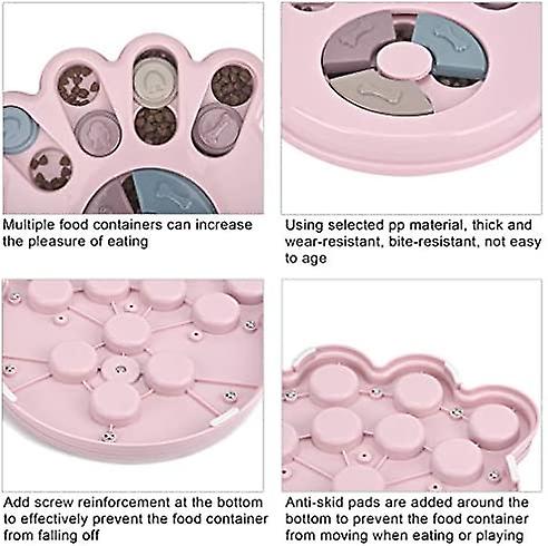 Dog Puzzle Toys， Interactive Brain Games Puppy Treat Toy For Boredom， Non-slip Slow Feeder Pet Bowl Food Dispenser， Stimulation Iq Training Box Small