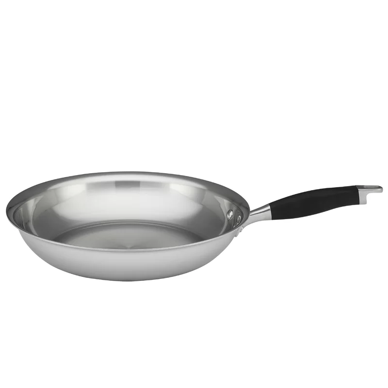 Anolon 31532 Advanced Triply Stainless Steel Frying Pan Set / Fry Pan Set / Skillet Set - 10.25 Inch and 12.75 Inch ， Silver