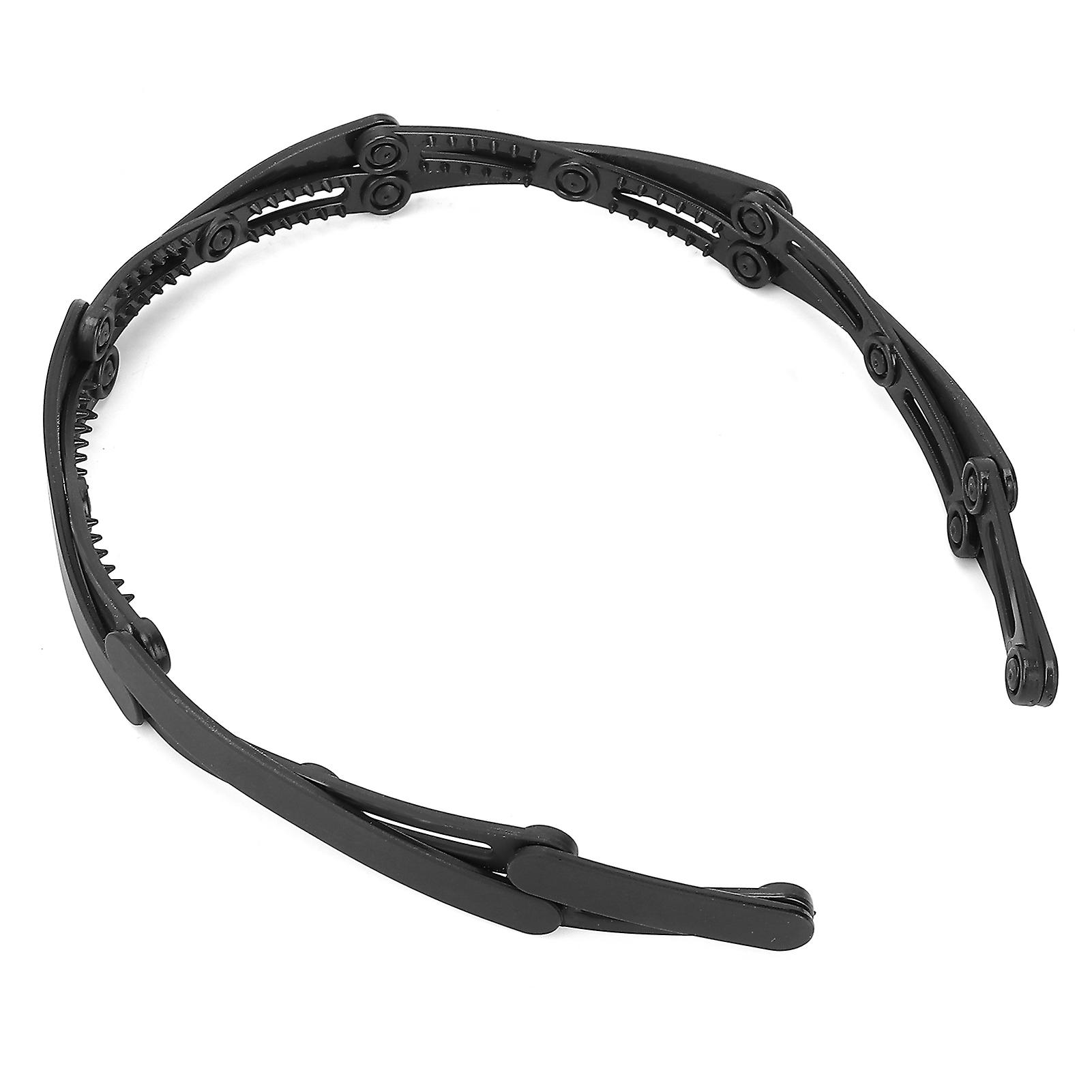 Compact Folding Headband Retractable Pocket Headband Hair Hoops Headpiece For Girlsblack