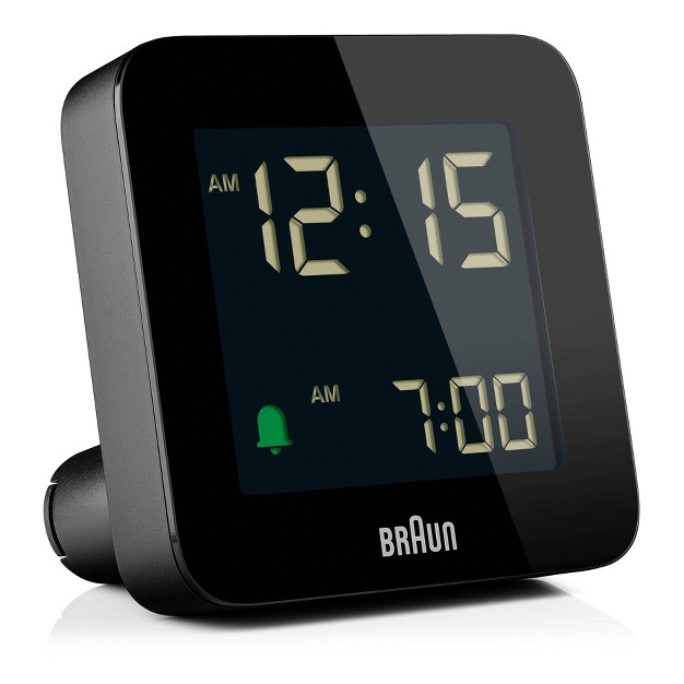 Braun Digital Alarm Clock With Snooze And Negative Lcd Display