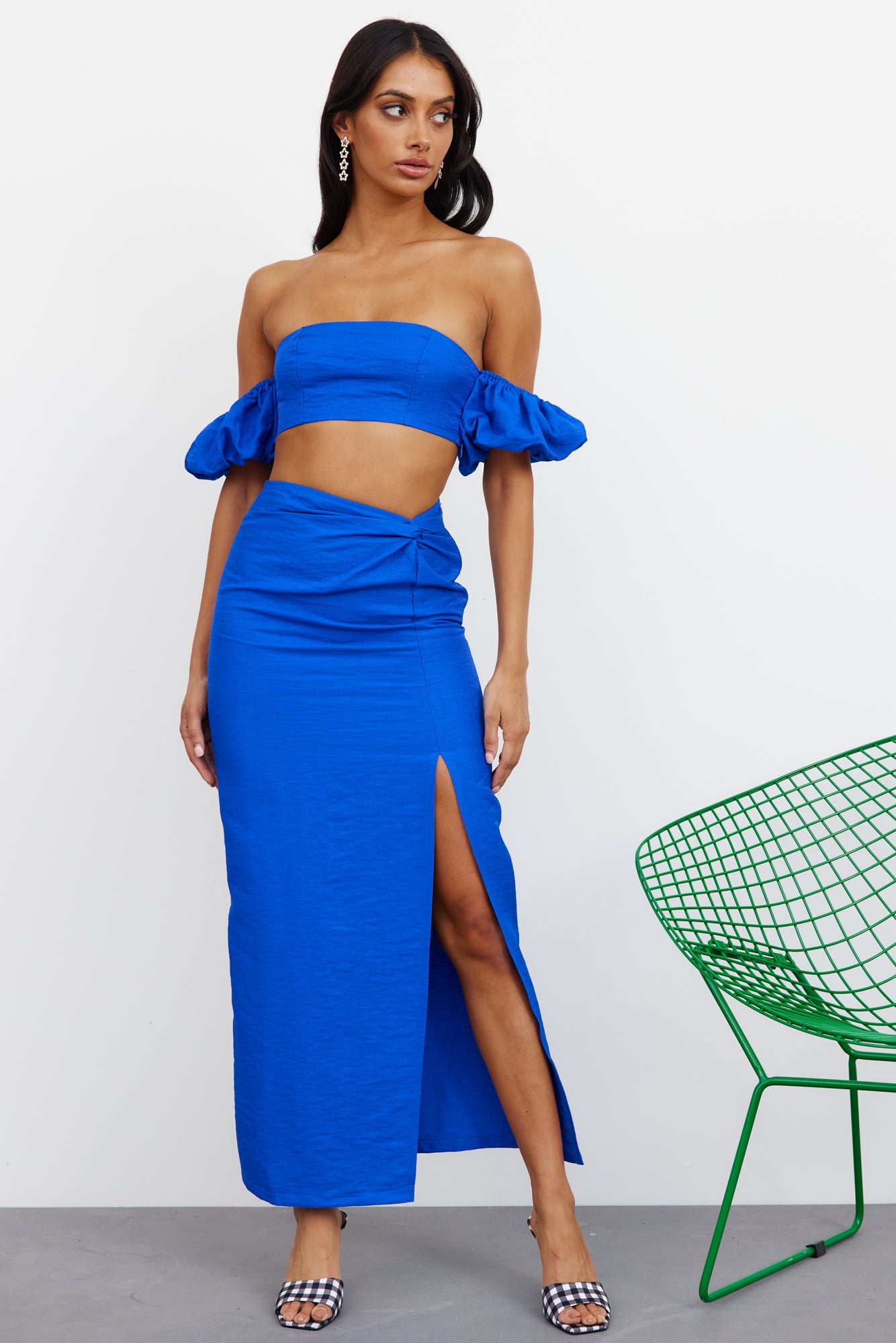 My Love Dive Maxi Skirt Blue