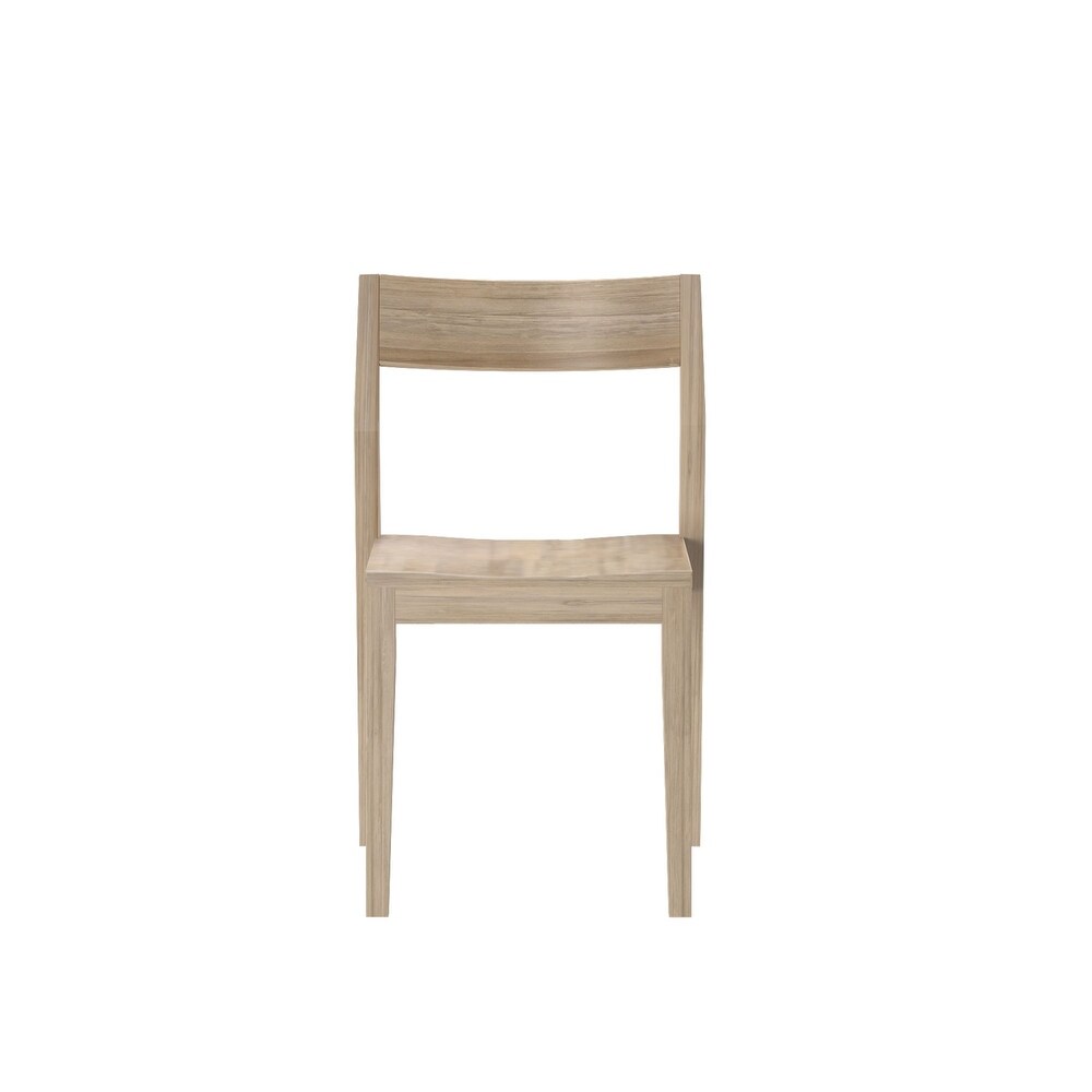 Plank and Beam Modern Solid Wood Dining Chair   N/A