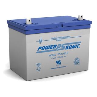 Power-Sonic 12-Volt 75 Ah Sealed Lead Acid (SLA) Rechargeable Battery PS-12750