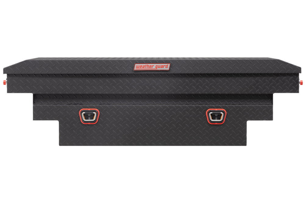 Weather Guard Saddle Truck Tool Box AluminumCompact Deep Textured Matte Black