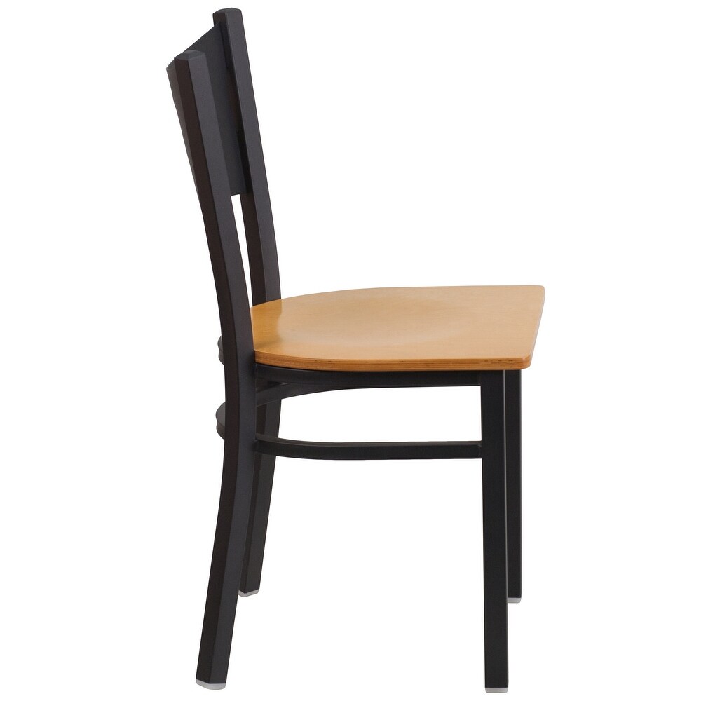 2 Pack Coffee Back Metal Restaurant Chair   17.25\