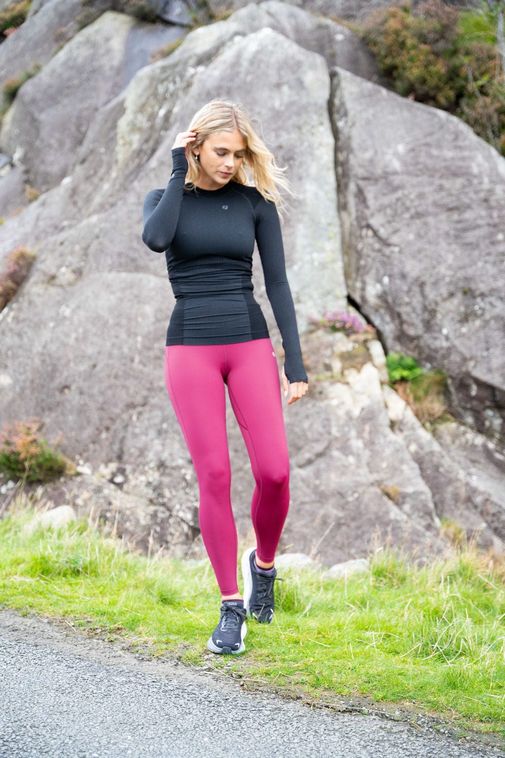 Compression OTG Leggings - Full Length - Berry