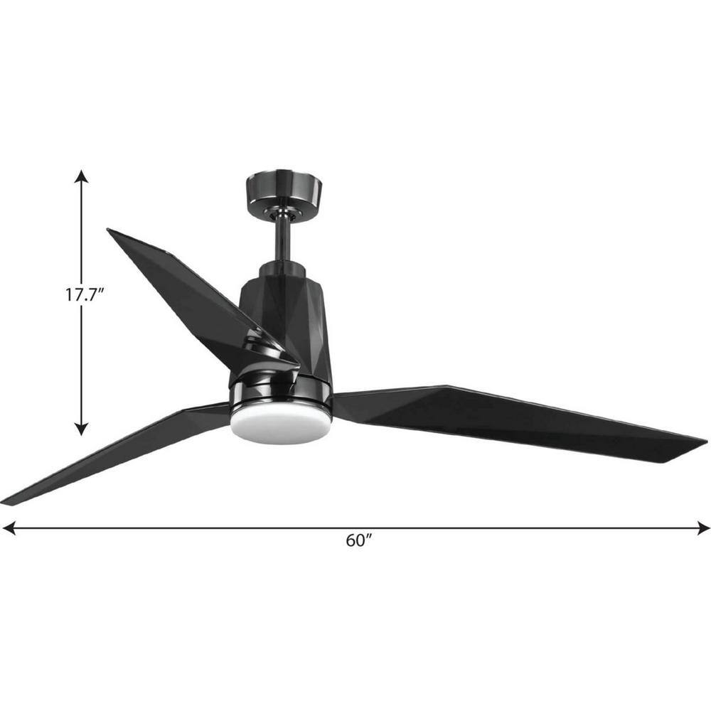 Progress Lighting Bixby 60 in. Black Chrome Ceiling Fan P250038-231-30