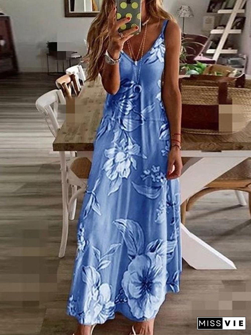 Women's Strap Dress Maxi long Dress Sleeveless Geometric Print Spring & Summer Hot Elegant Streetwear Blue Purple Blushing Pink Fuchsia Green Gray S M L XL XXL 3XL 4XL 5XL