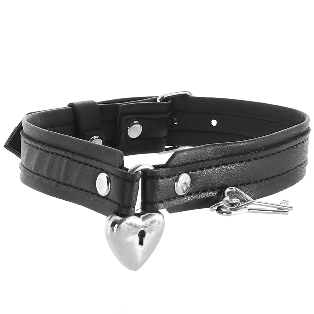 Strict Locking Heart Collar