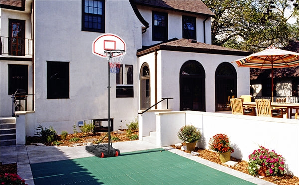 Topeakmart 5' to 7' Height-Adjustable Basketball Hoop System Goal Outdoor with Wheels， Water and Sand Filled Base