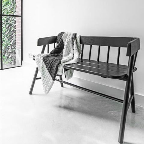 Wooden bench - black