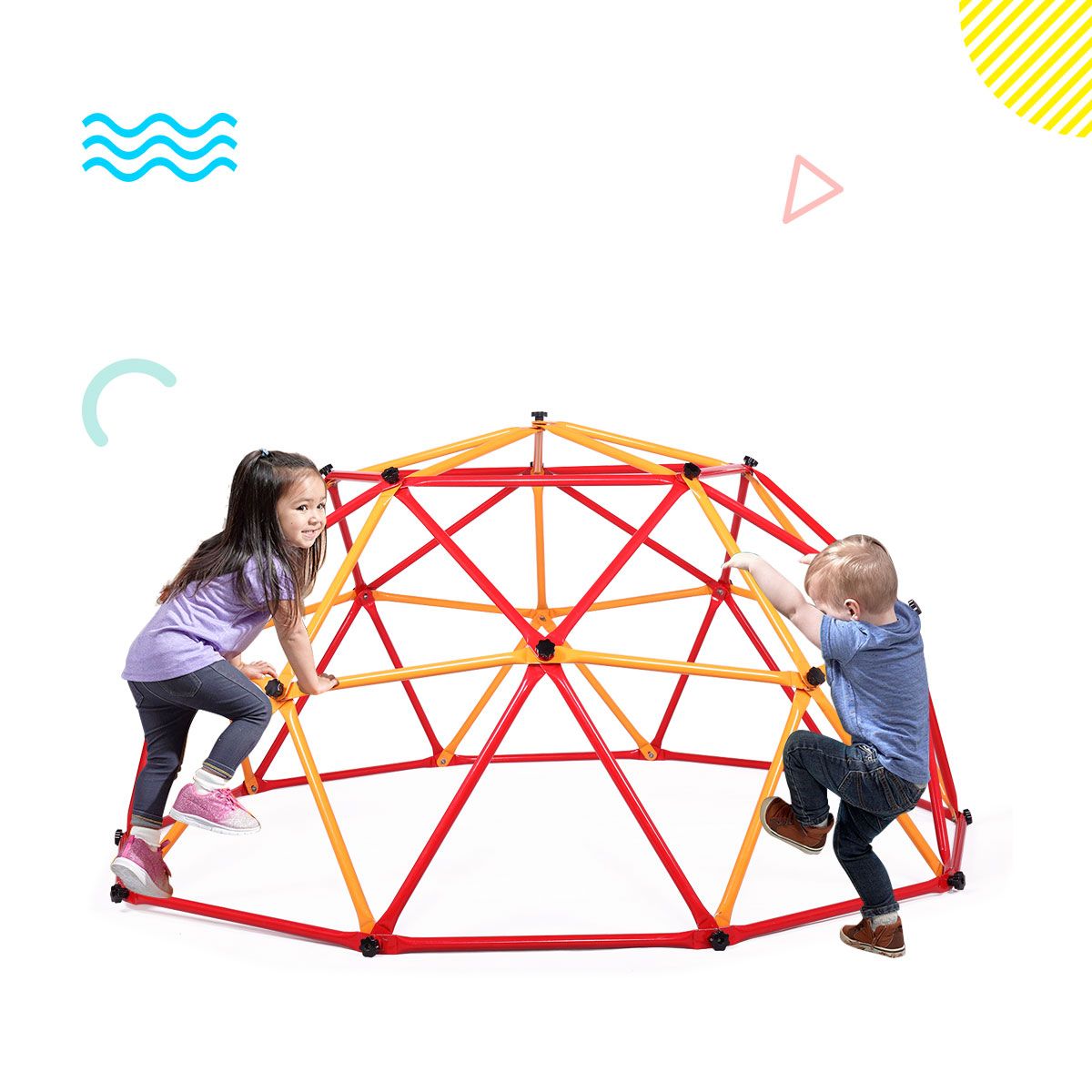 MOCA Jungle Gym Geometric Climbing Dome， Outdoor Toys for Kids Ages 3-8， Toddler Backyard Play Equipment ， Playground Climber Equipment for Indoor Outside