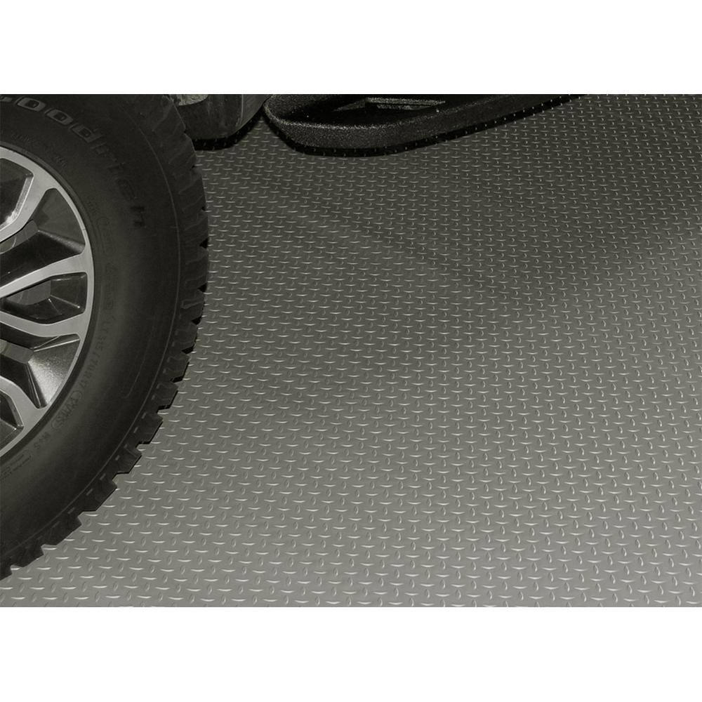 Diamond Deck 7.5 ft. x 17 ft. Pewter Textured PVC Standard Car Mat 85717