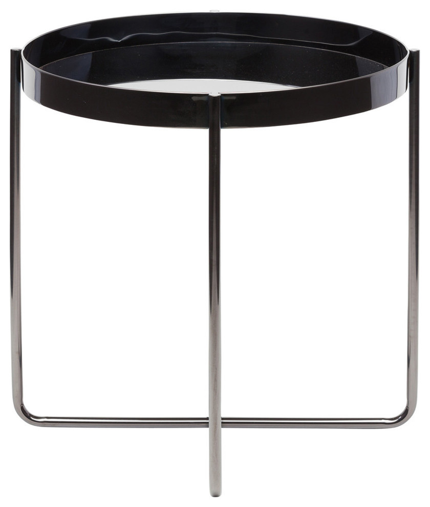 Nuevo Gaultier Round Metal End Table in Silver   Contemporary   Side Tables And End Tables   by Benjamin Rugs and Furniture  Houzz