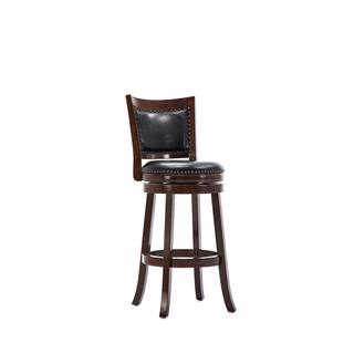 Boraam Bristol 29 in. Cappuccino Swivel Cushioned Bar Stool 42829