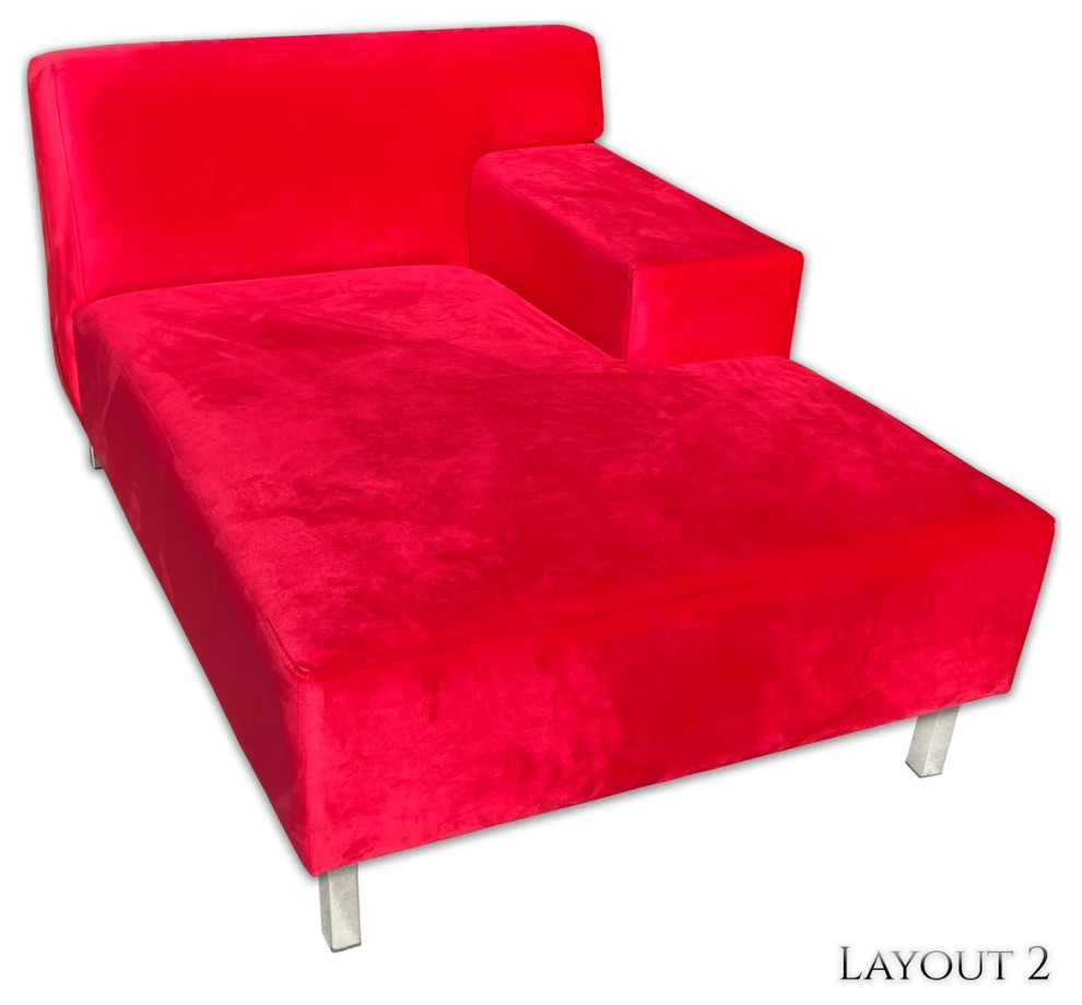 Euro Chaise Lounge  One Arm Chaise Lounge   Contemporary   Indoor Chaise Lounge Chairs   by Wicked Elements  Houzz