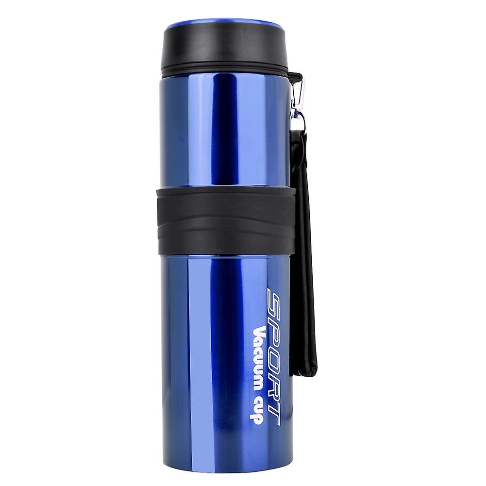 1000ml Stainless Steel Vacuum Thermos Water Bottle Flasks Portable Travel Cup Blue