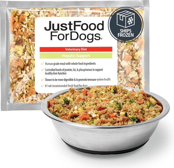 JustFoodForDogs Veterinary Diet Hepatic Support Low Fat Frozen Human-Grade Fresh Dog Food