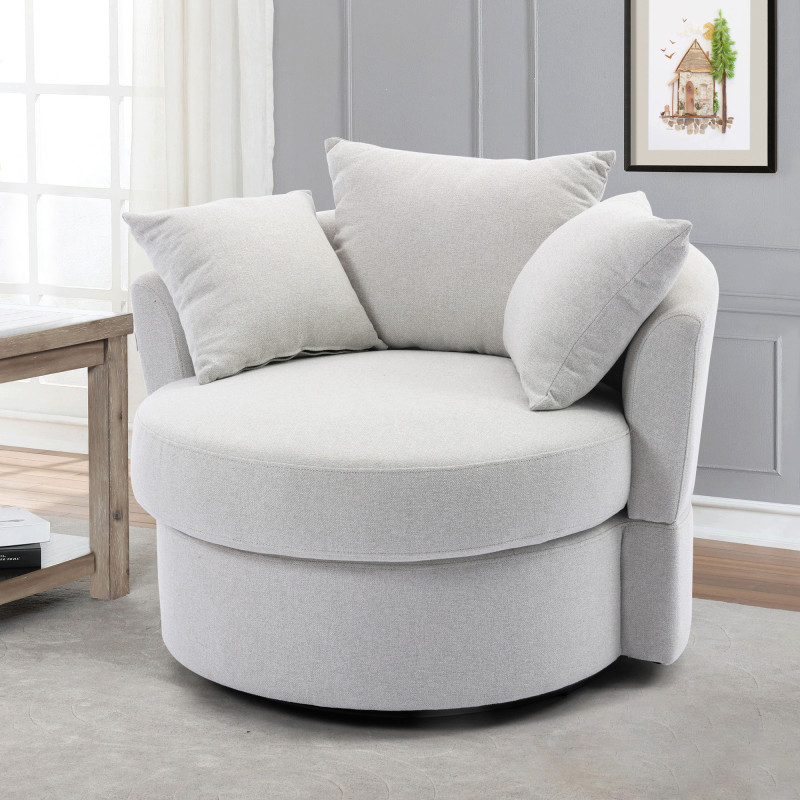 Lounge Swivel Bucket Accent Chair   Transitional   Armchairs And Accent Chairs   by Miron Demid LLC  Houzz