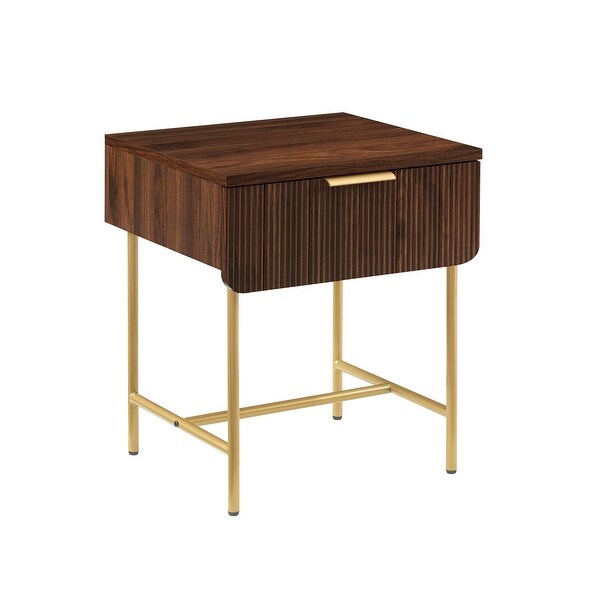 Middlebrook Designs Minimal Fluted-Door Side Table