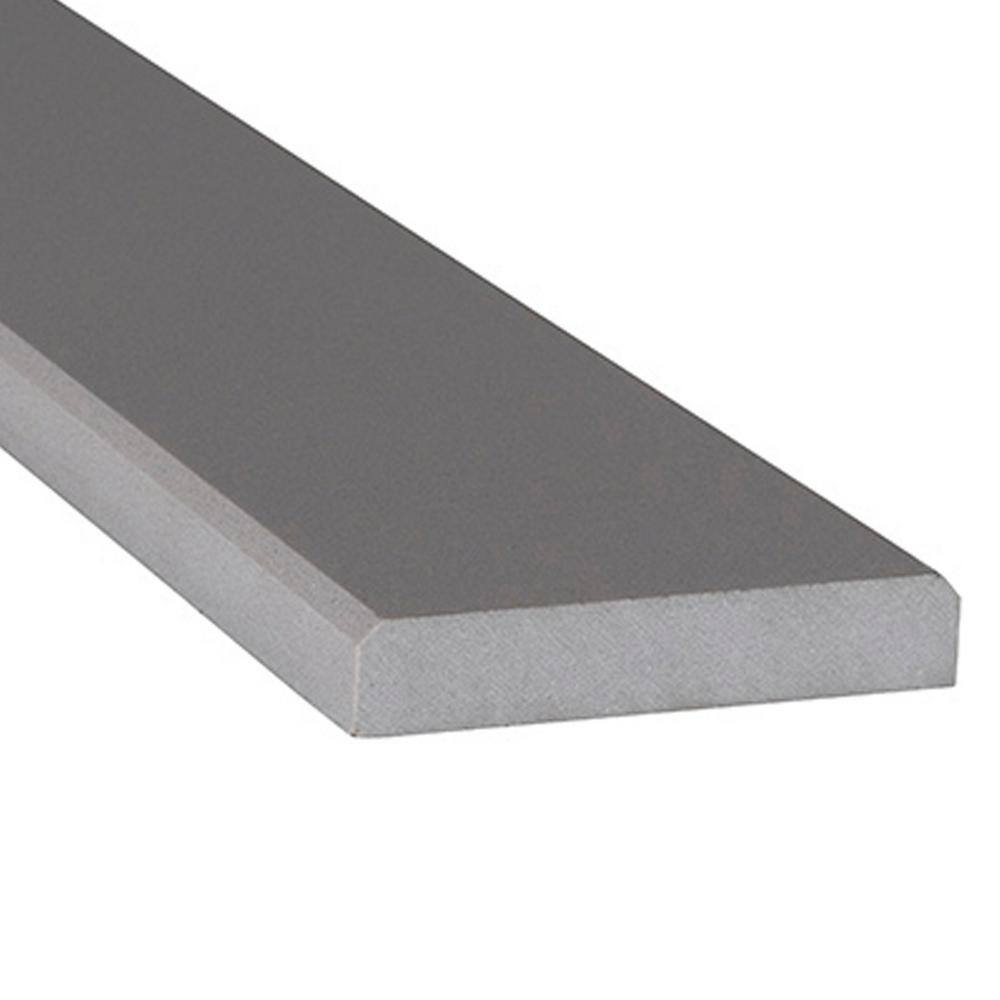 Gray Double Beveled 6 in. x 72.25 in. Polished Engineered Marble Threshold Tile (1 sq. ft.Each) THD2GR6X72DB