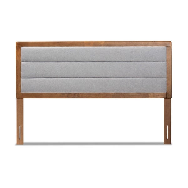 Dexter Modern and Contemporary Fabric and Wood Headboard-Light Grey - - 34237142