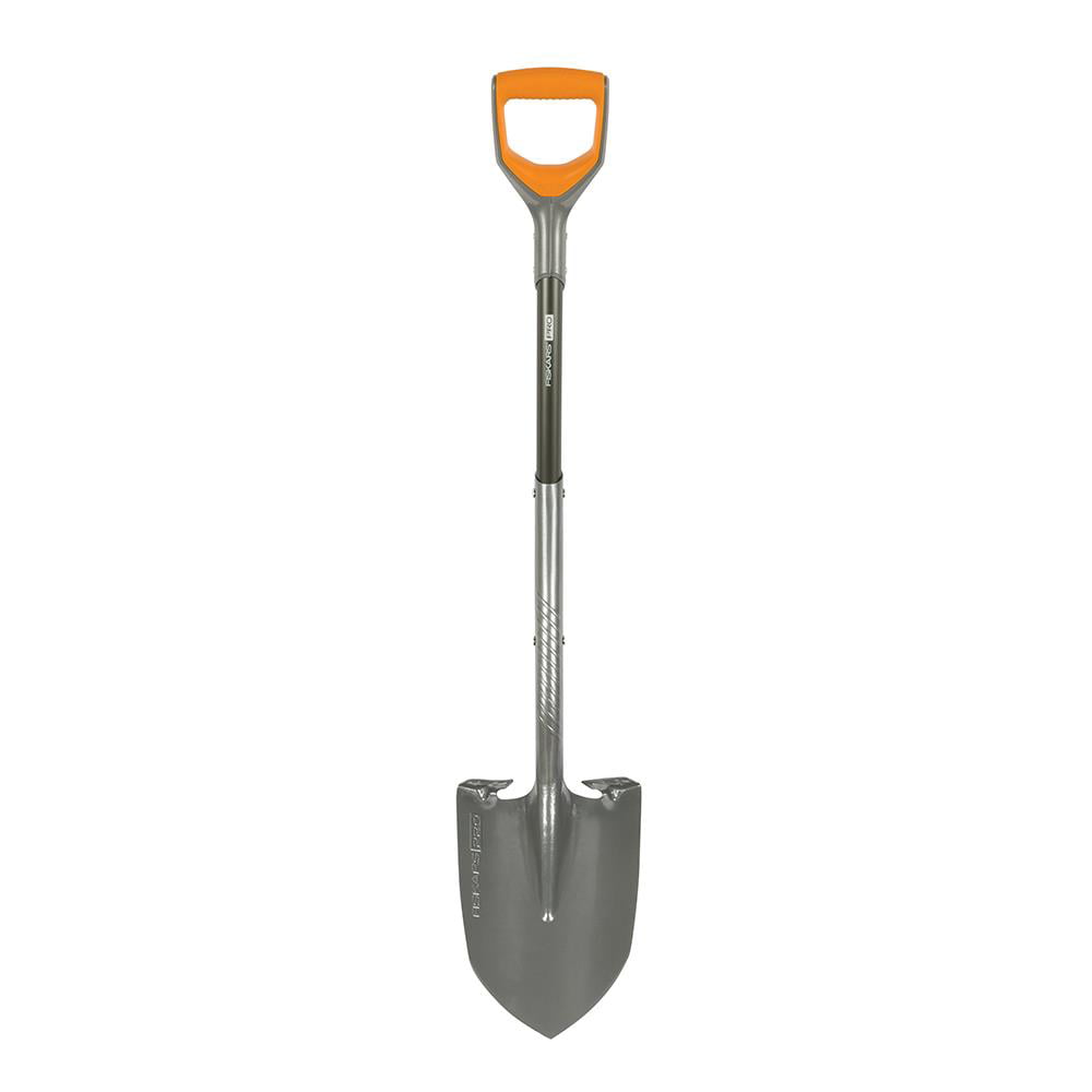 Fiskars-397960-1001 Pro D-handle Digging Shovel with Extruded Aluminum Handle, Double-Bolted Extended Shank, and Ergonomic Teardrop Shaped Shaft