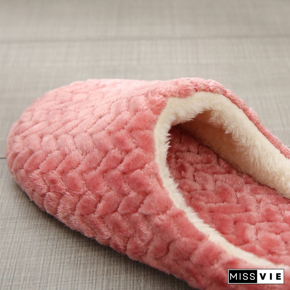 New Jacquard Japanese Style Soft Bottom Mute Suede Slippers Non-Slip Wooden Floor Indoor Cotton Slippers