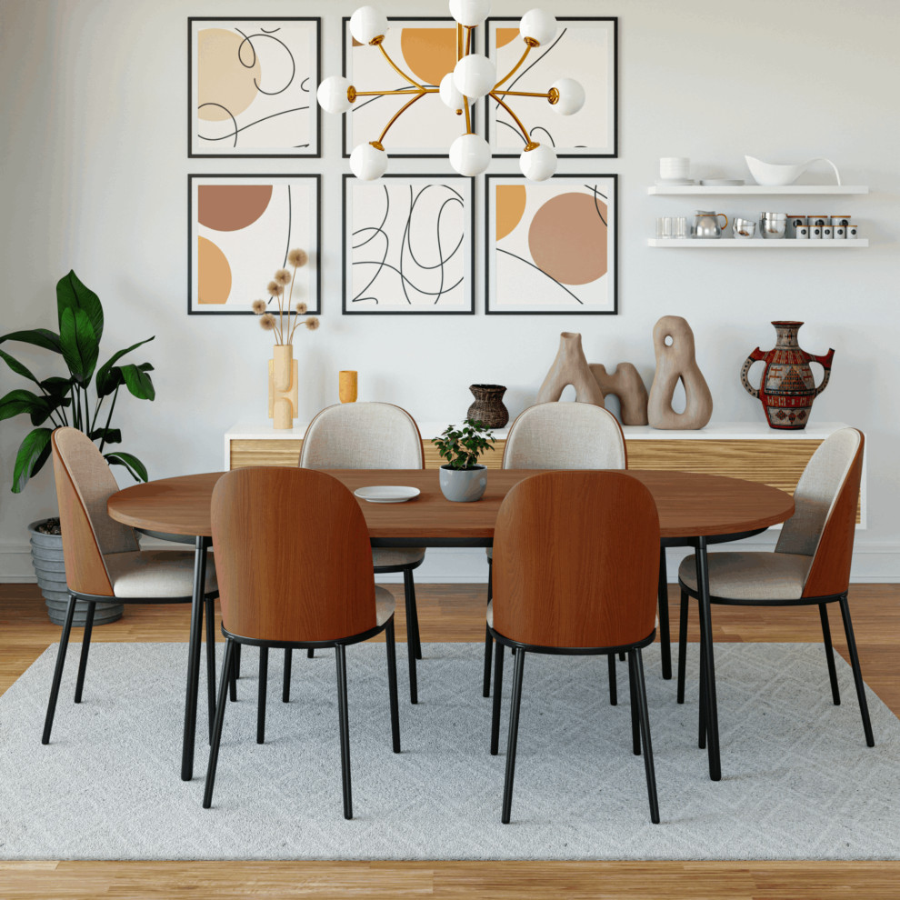 LeisureMod Tule Dining Side Chair  Set of 4   Midcentury   Dining Chairs   by LeisureMod  Houzz