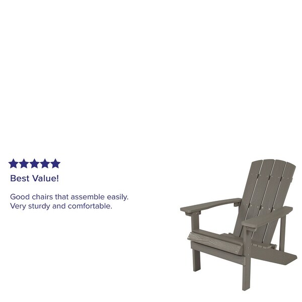 Allweather Poly Resin Wood Outdoor Adirondack Chair (Set of 4)