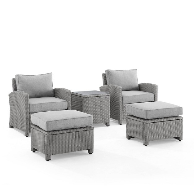 Crosley 5pc Bradenton Wicker Outdoor Patio Seating Set