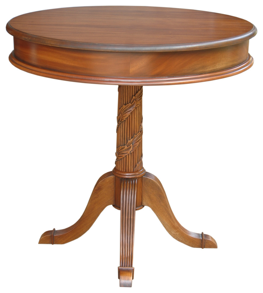 Victorian Pedestal Side Table   Traditional   Side Tables And End Tables   by Anderson Teak  Houzz