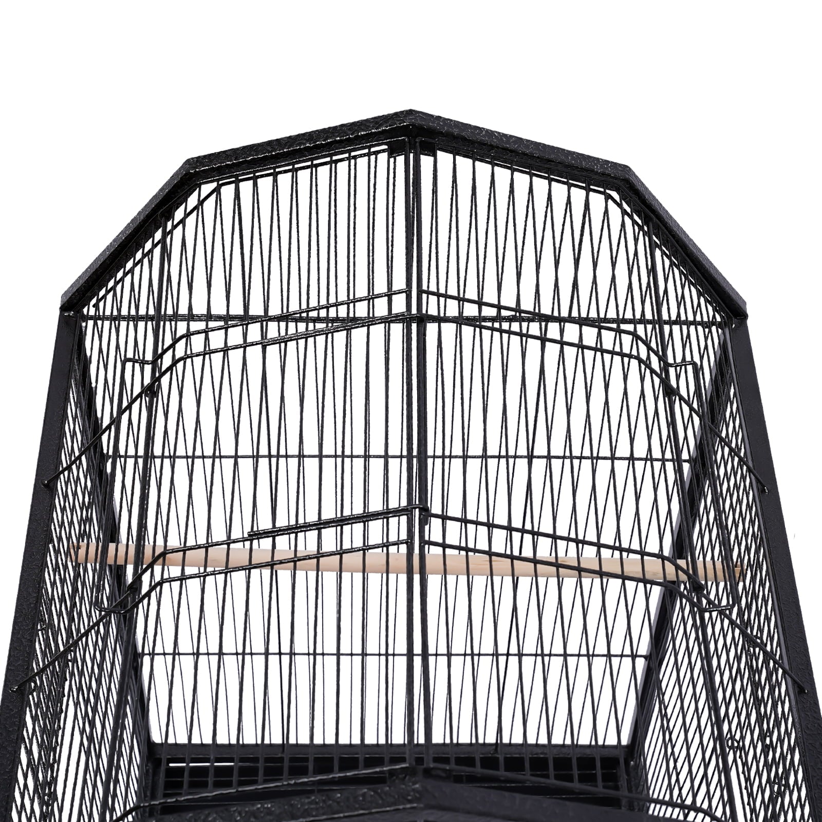 Miumaeov Parakeet Bird Cage with Stand Metal Pet Bird Flight Cages Large Finch Bird Cage for Conure Canary Parakeet Macaw Finch Cockatoo Budgie Cockatiels Parrot Pet House， Black