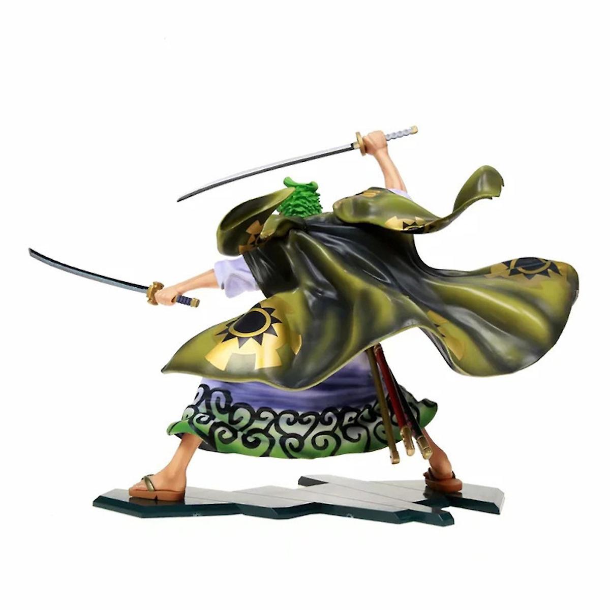 Zoro Fighting One Piece Anime Action Figure Toy Model 24cm