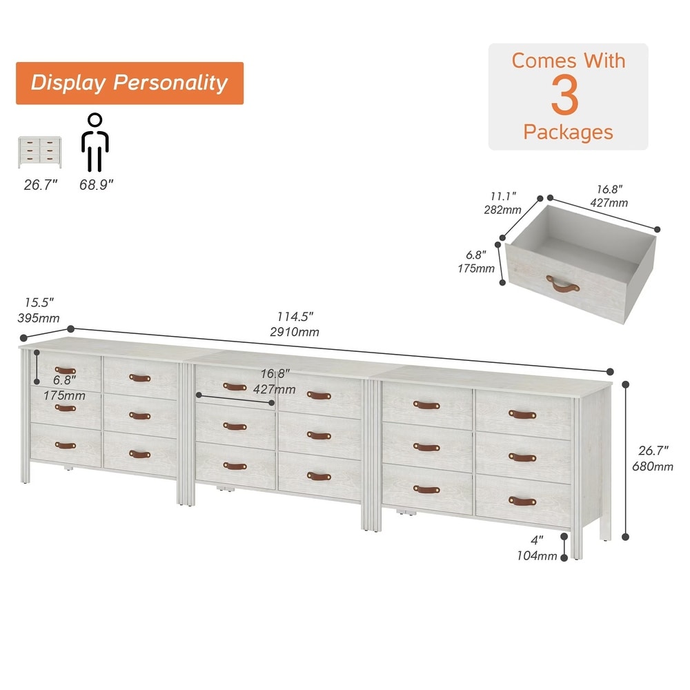 Dresser TV Stand with Drawer  Classic TV Console Table for Living Room