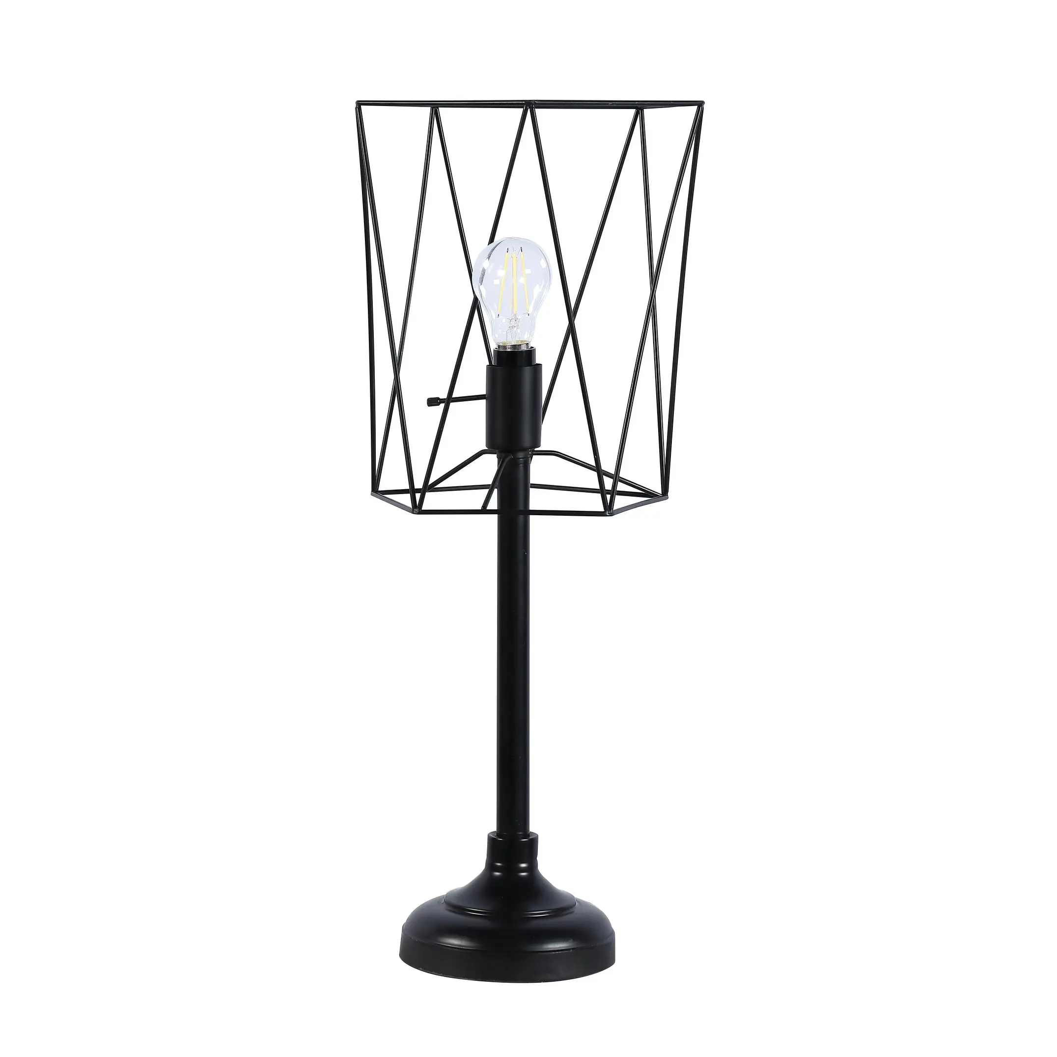 Klaussine Black Metal Slender Torch Table Lamp