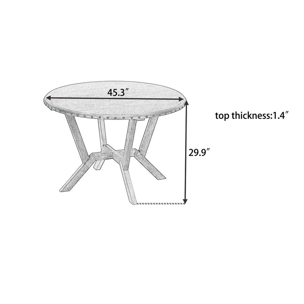 Round Table with Cross Legs