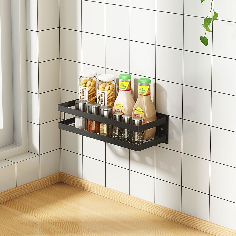 Kitchen Hanging Basket Storage Organizer Holder Bathroom Shelf Wall Mounte