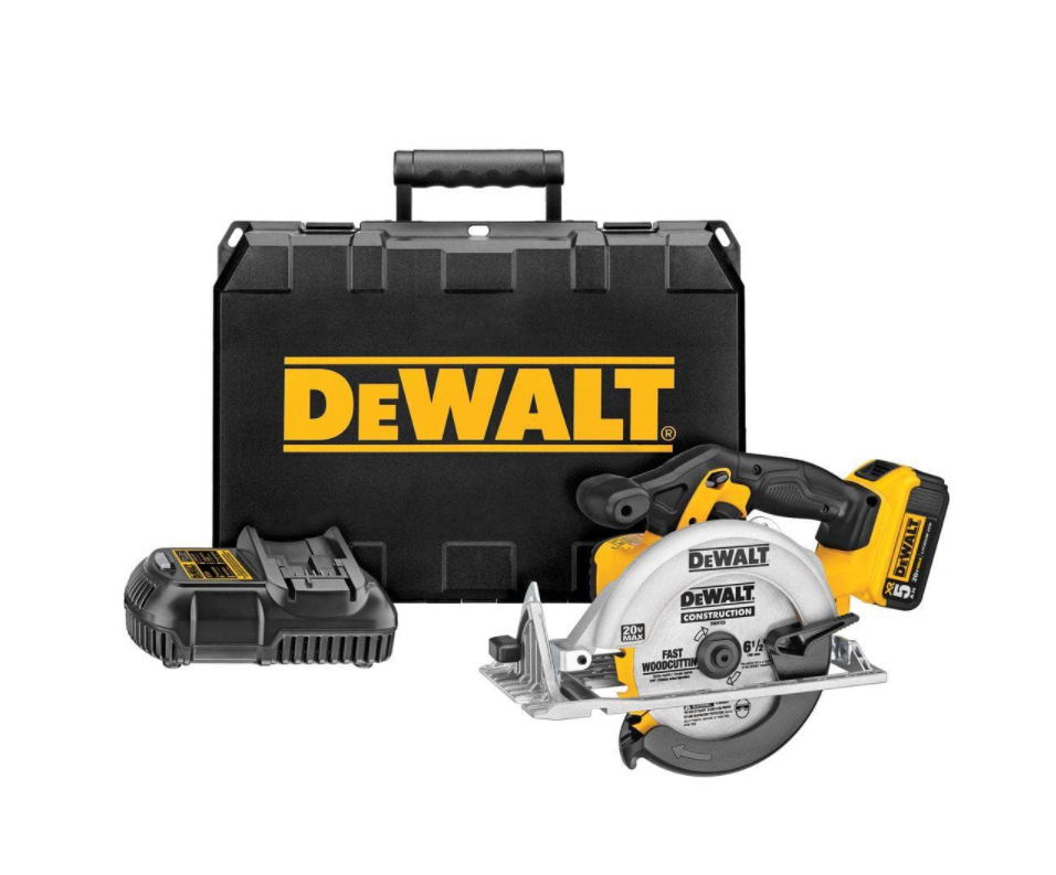 DEWALT DCS391P1 20-Volt MAX Cordless 6-1/2 in. Circular Saw with (1) 20-Volt Battery 5.0Ah and Charger