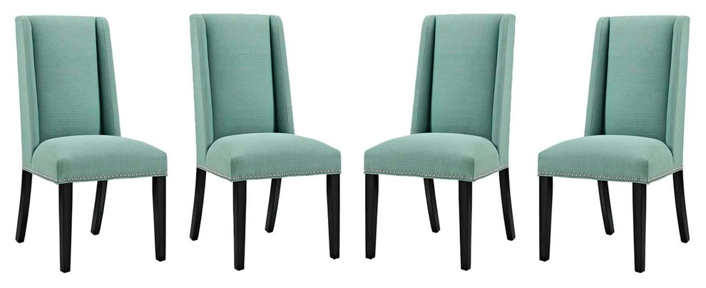 Baron Dining Chair Fabric Set of 4  Laguna   Contemporary   Dining Chairs   by PARMA HOME  Houzz