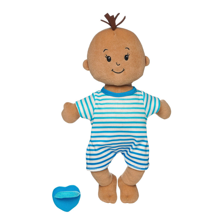 Wee Baby Stella Doll - Beige with Blue Stripe Outfit by Manhattan Toy