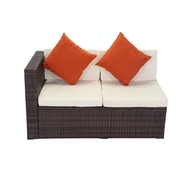 4 Piece Rattan Outdoor Furniture Sofa Set with Storage - Overstock - 37721533