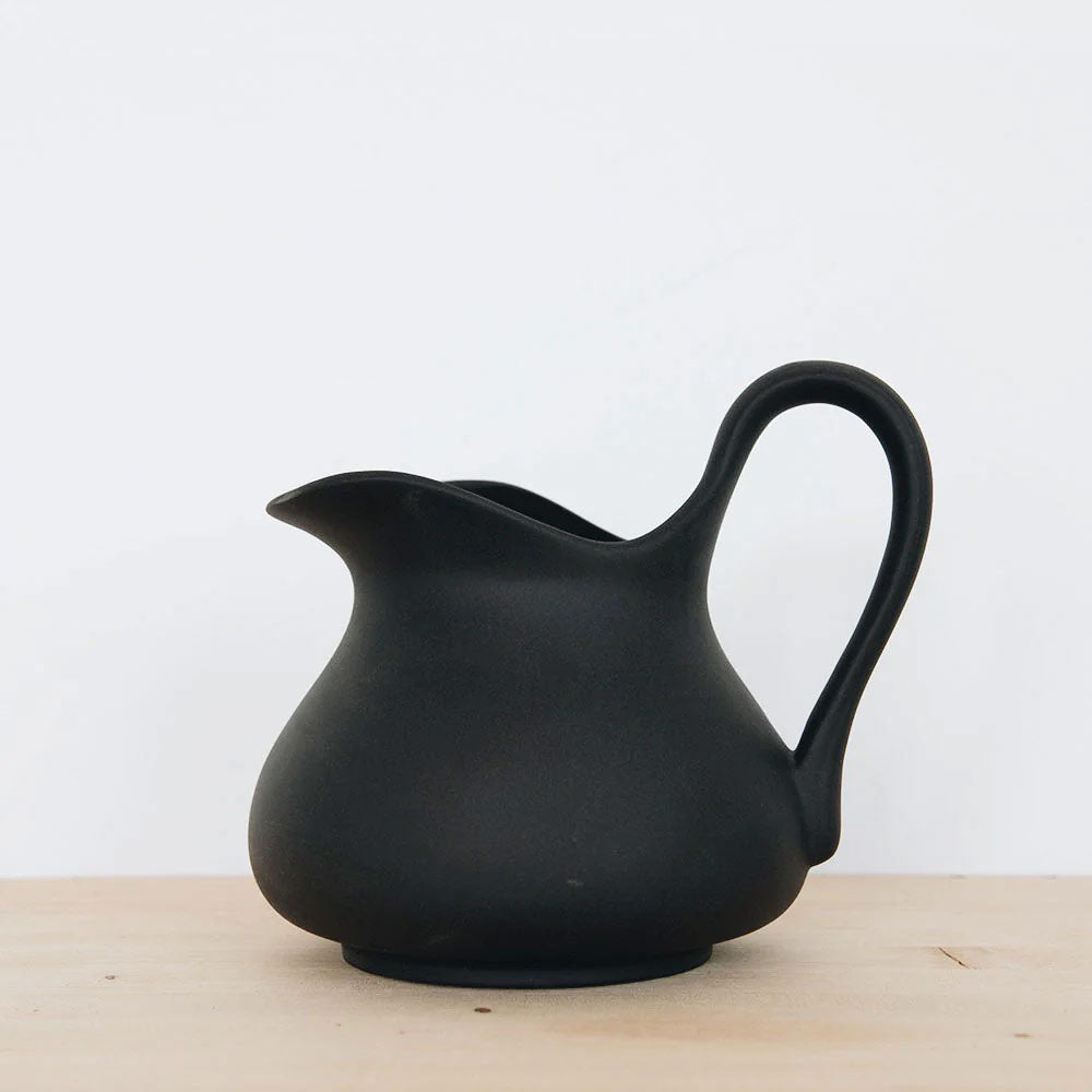 Stoneware Pitcher - Black, Small