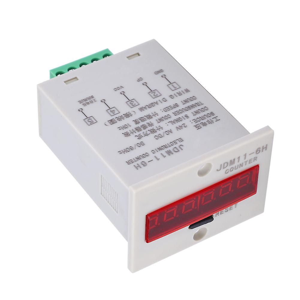 JDM11-6H Electronic Counter 6 Digits LED Digital Display Counter Relay Transducer CountAC/DC24V