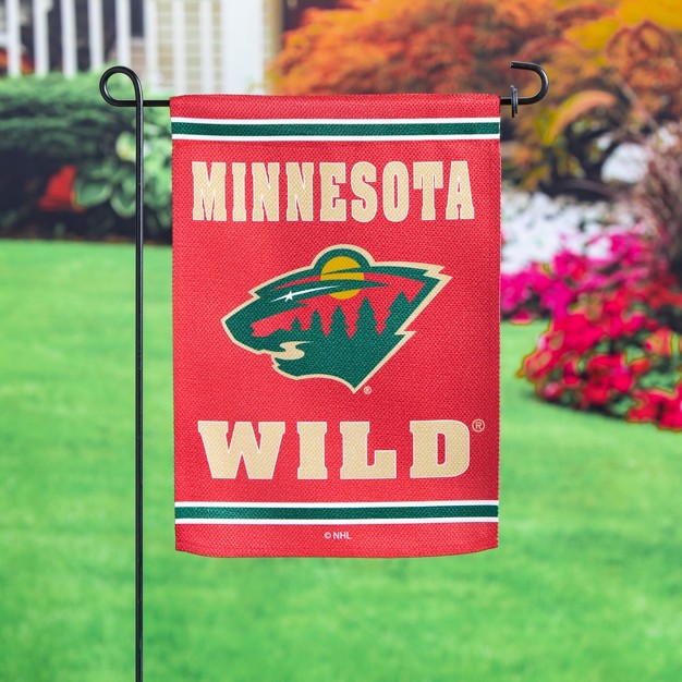 Embossed Suede Flag Gdn Size Minnesota Wild