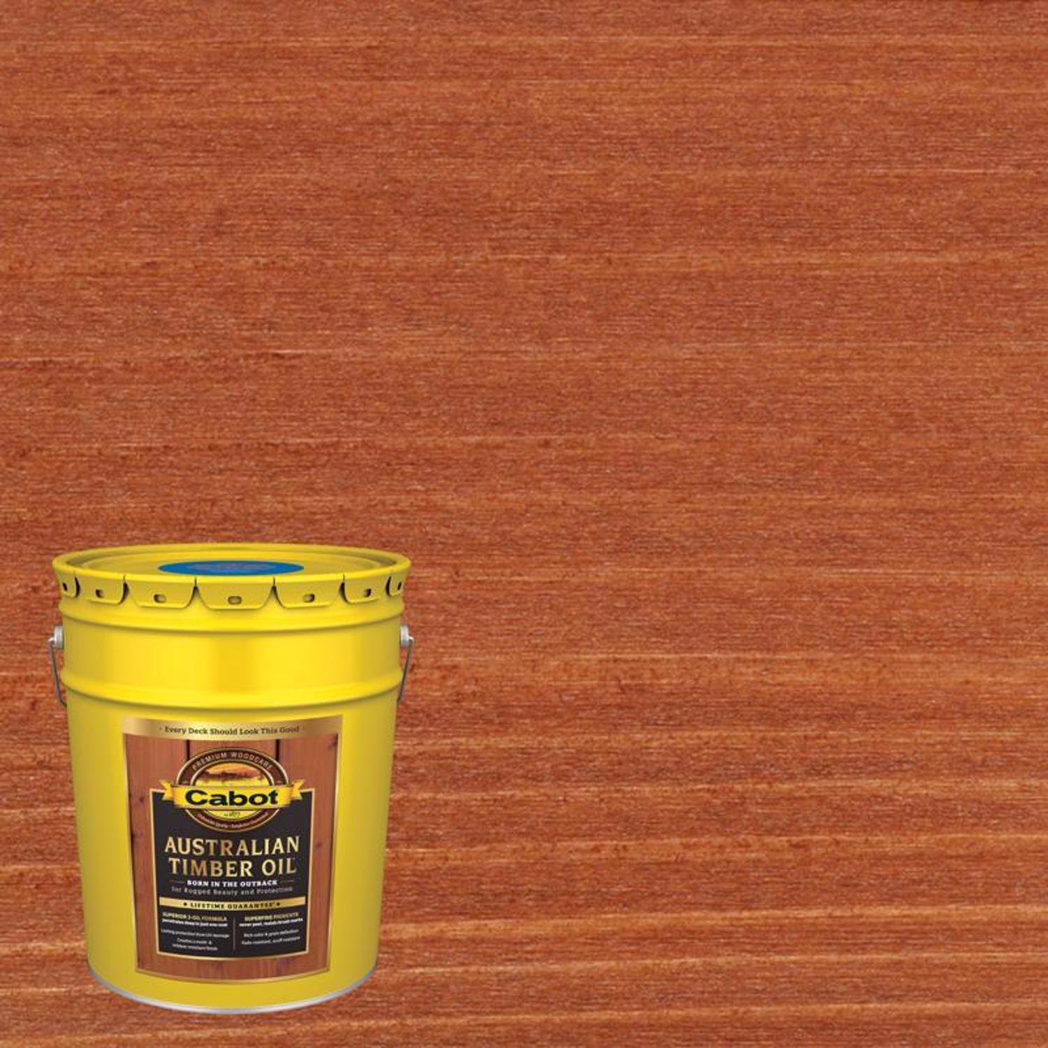 Cabot Australian Timber Oil Low VOC Transparent Mahogany Flame Australian Timber Oil 5 gal