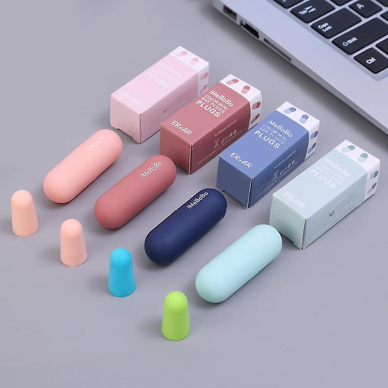 Born Pretty 2pcs Sleeping  Anti-noise Ear Plugs Soft Sponge Earplug Ear Protection Soundproof Noise Reduction Earplugs Unisex